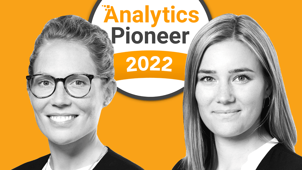 Die Gewinner:innen des Analytics Pioneer Awards: Wiebke Reuter und Mona Wrobel